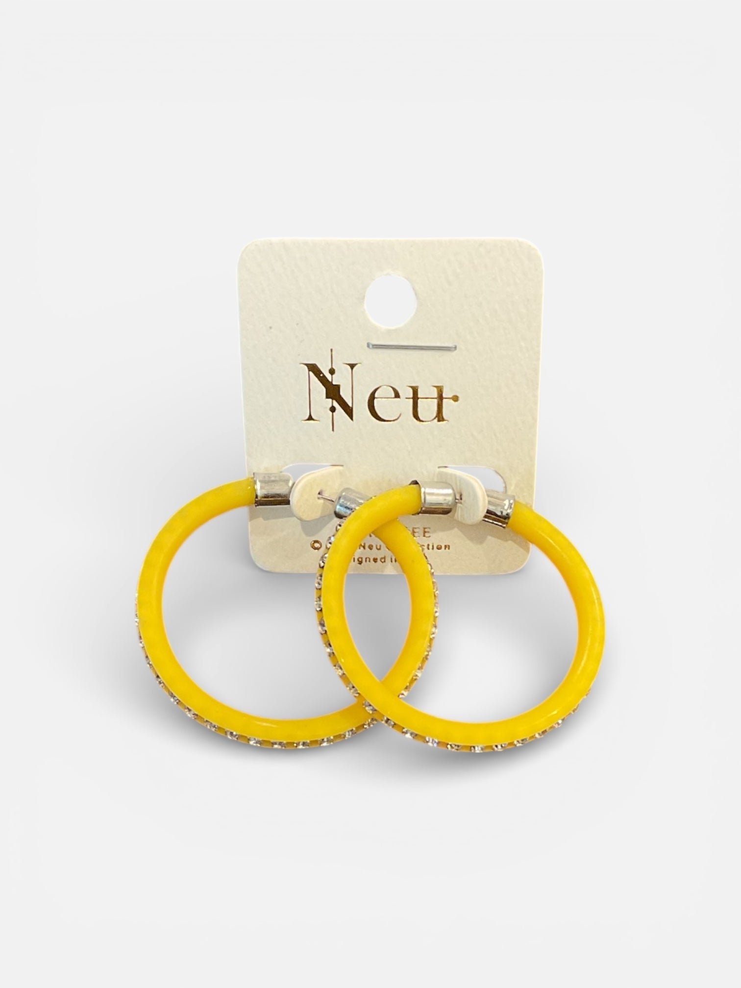 YELLOW HOOPS EARRINGS