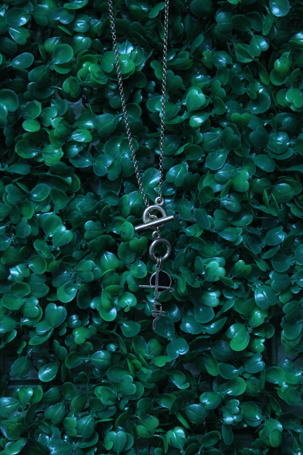 SEMI-PRESIOUS GOLD CHAIN FAITH NECKLACE