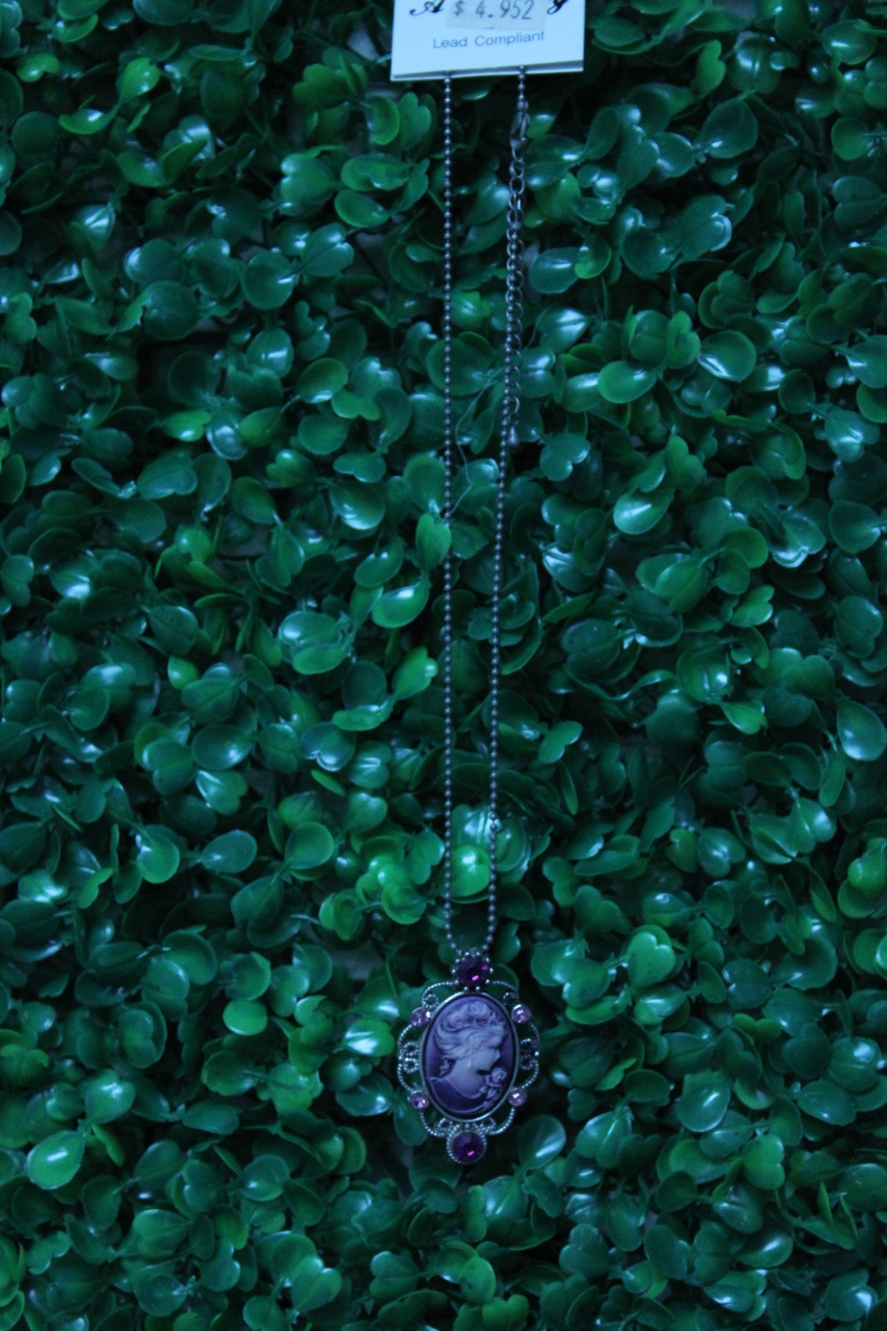 BLUE PORTRAIT BEAD NECKLACE