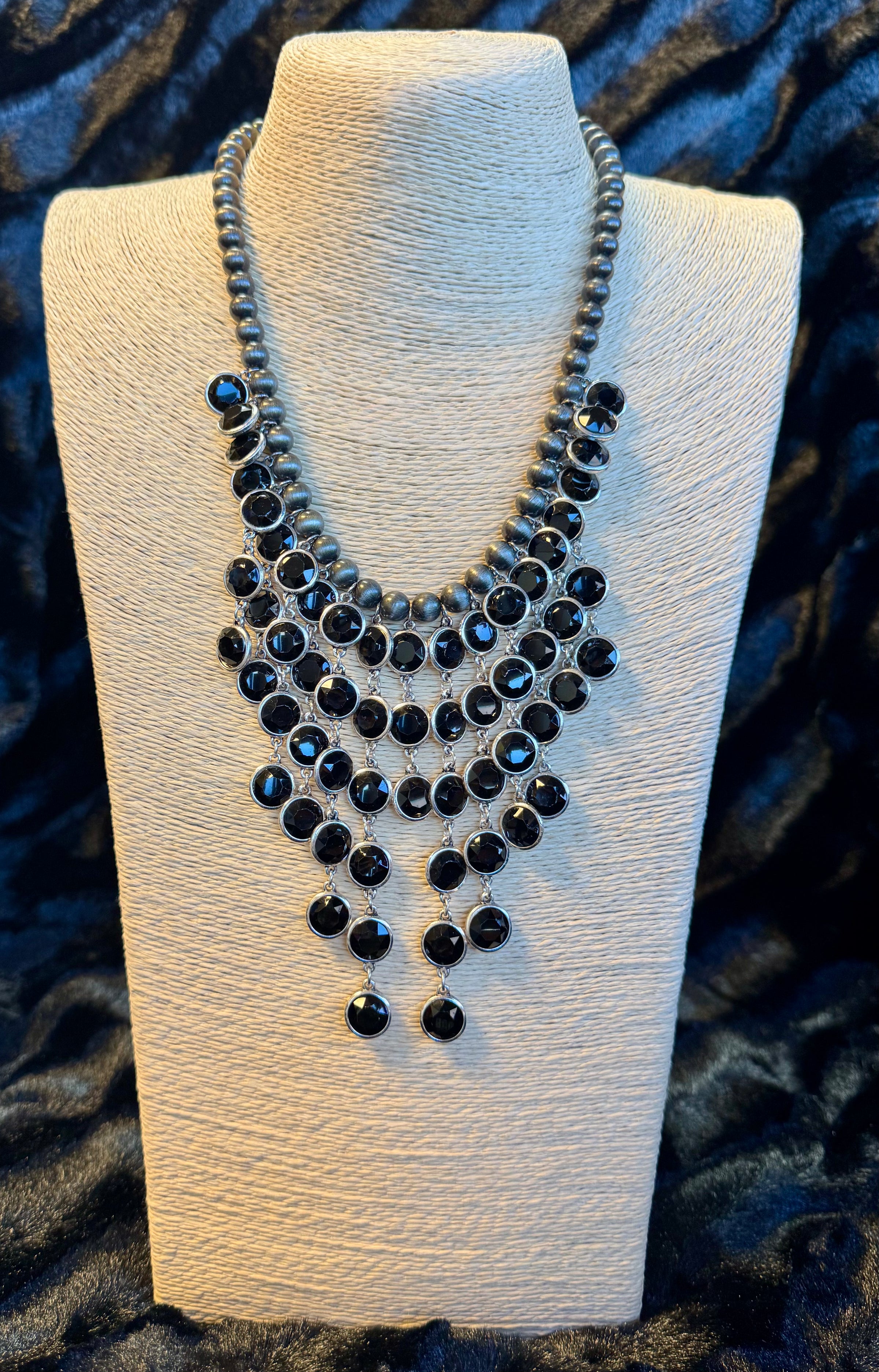 HIPPIE BRAND NAVAJO BEAD CASCADE NECKLACE