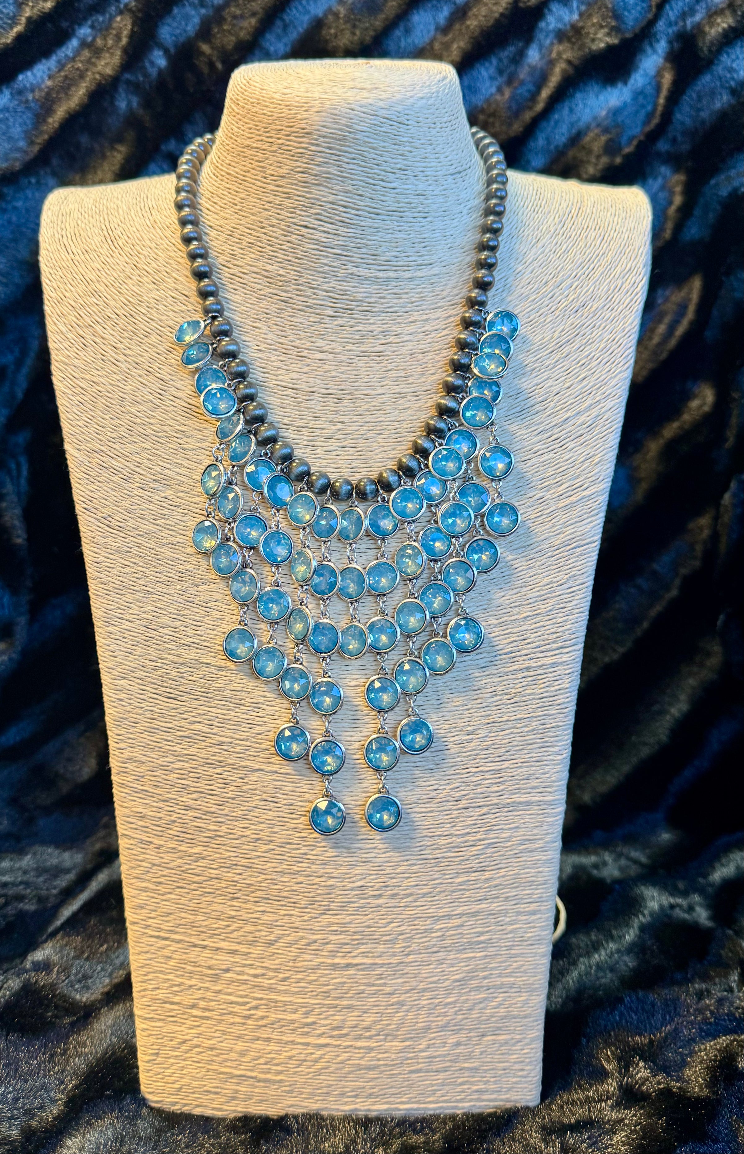 HIPPIE BRAND NAVAJO BEAD CASCADE NECKLACE