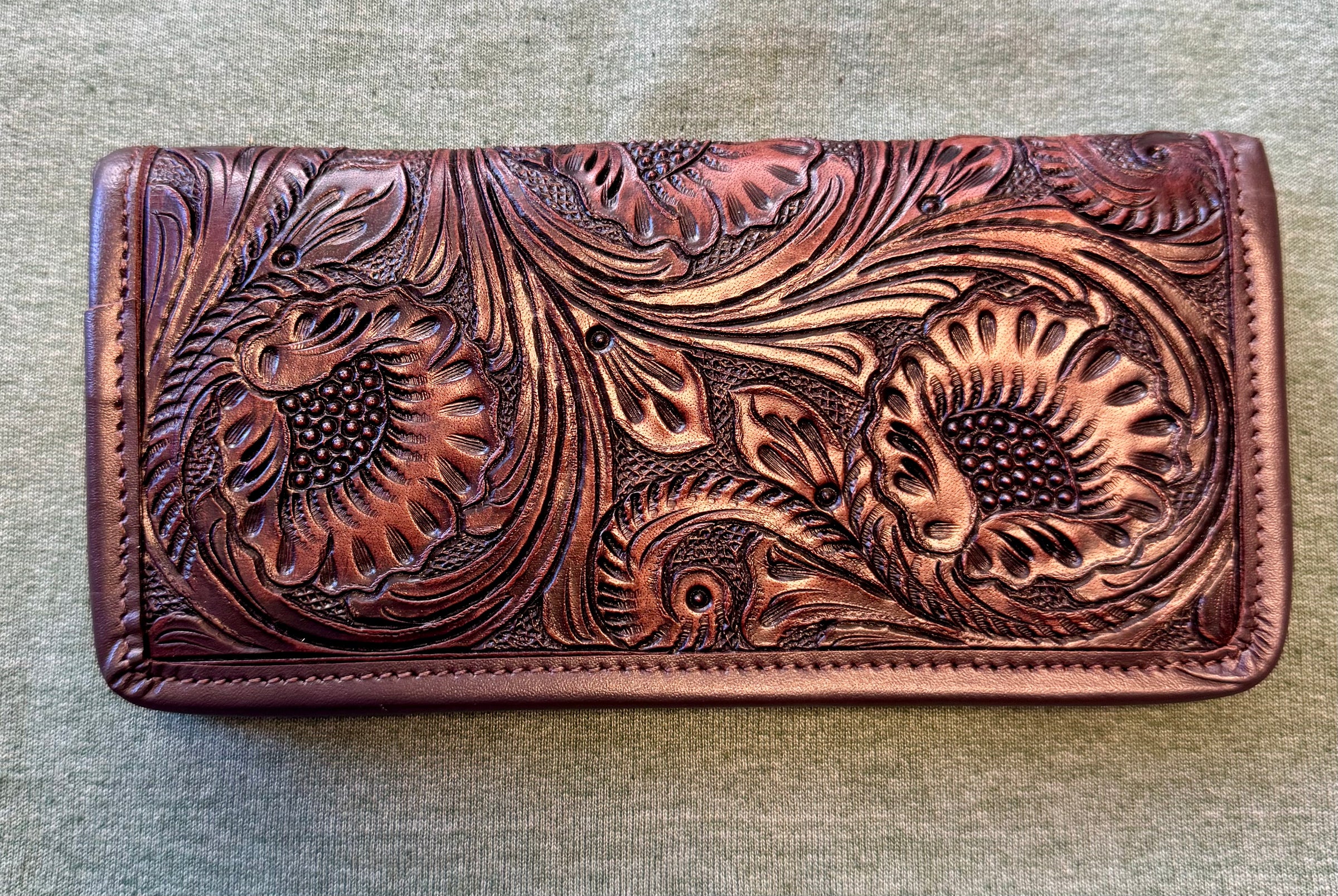 CHEEKYS GENUINE TOOLED LEATHER WALLET
