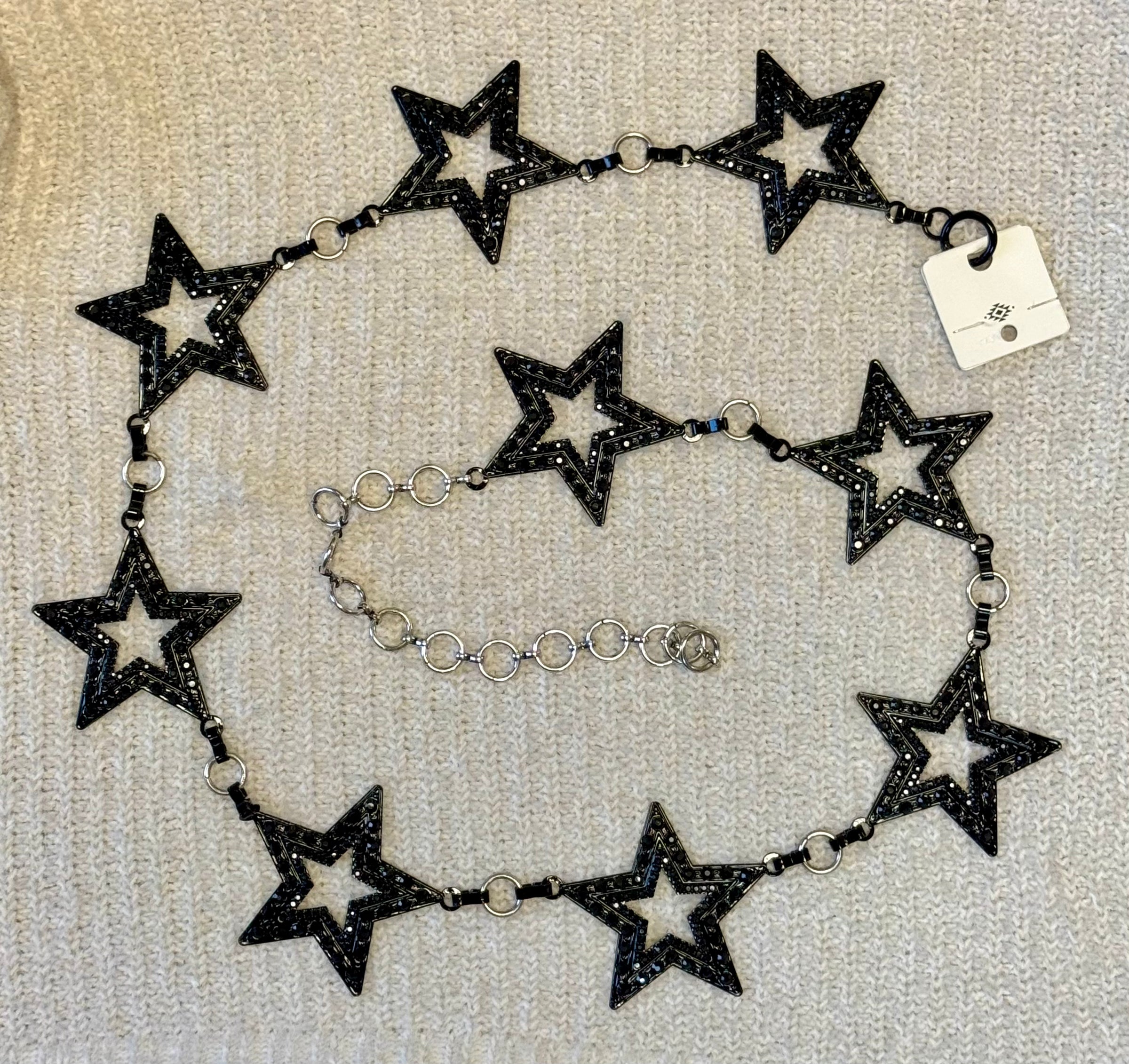 METAL HOLLOW SPARKLE STAR BELT