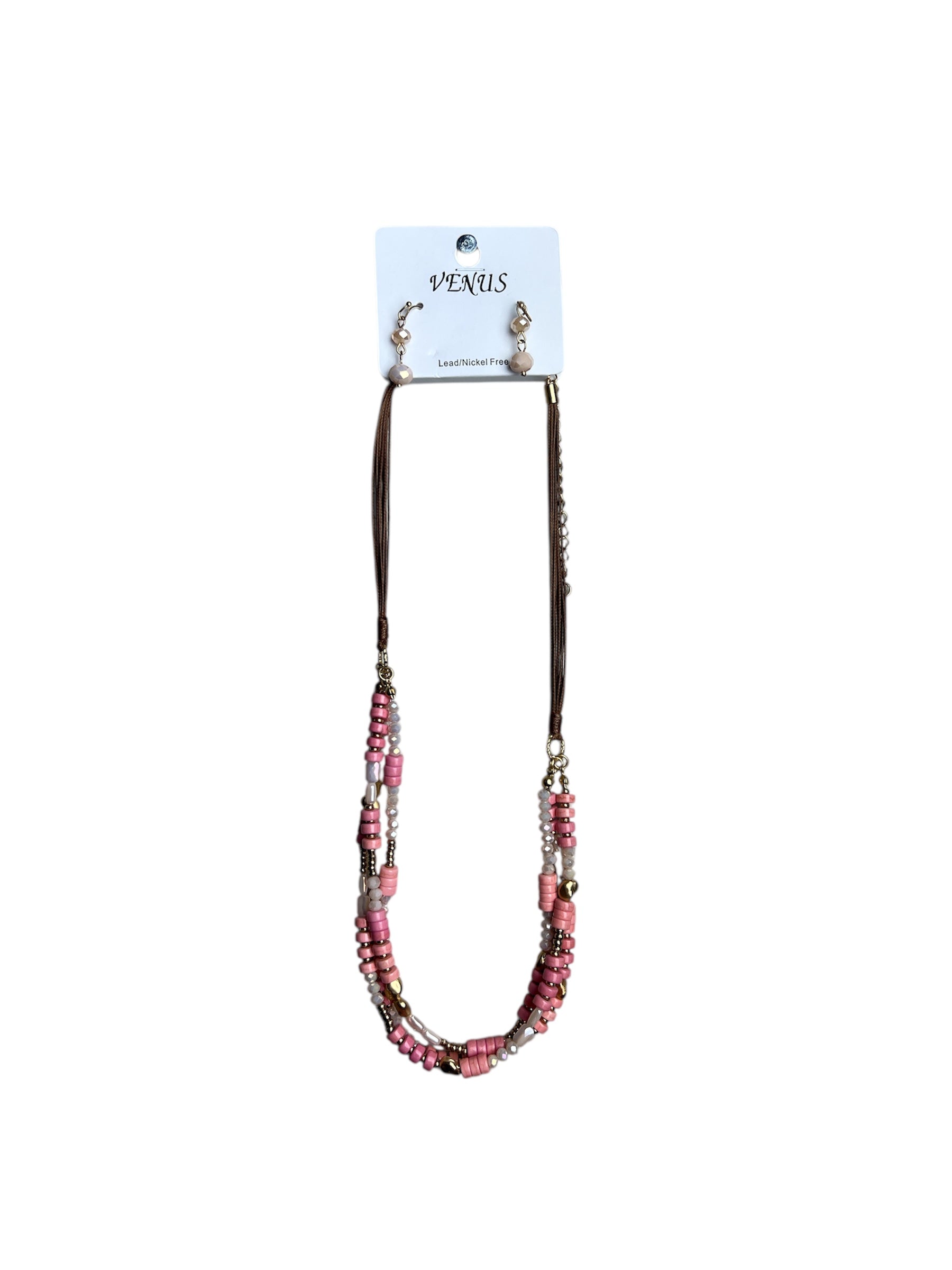 TURQUOISE N CREAM BEADED NECKLACE