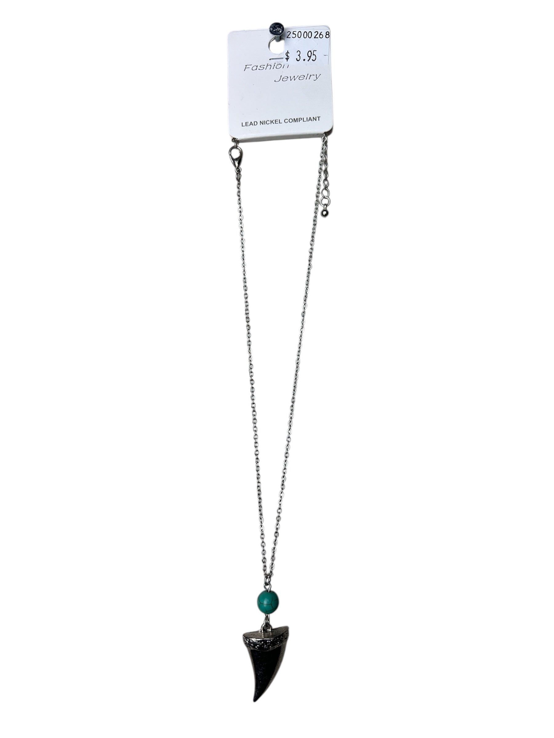 TURQUOISE BEAD TOOTH NECKLACE