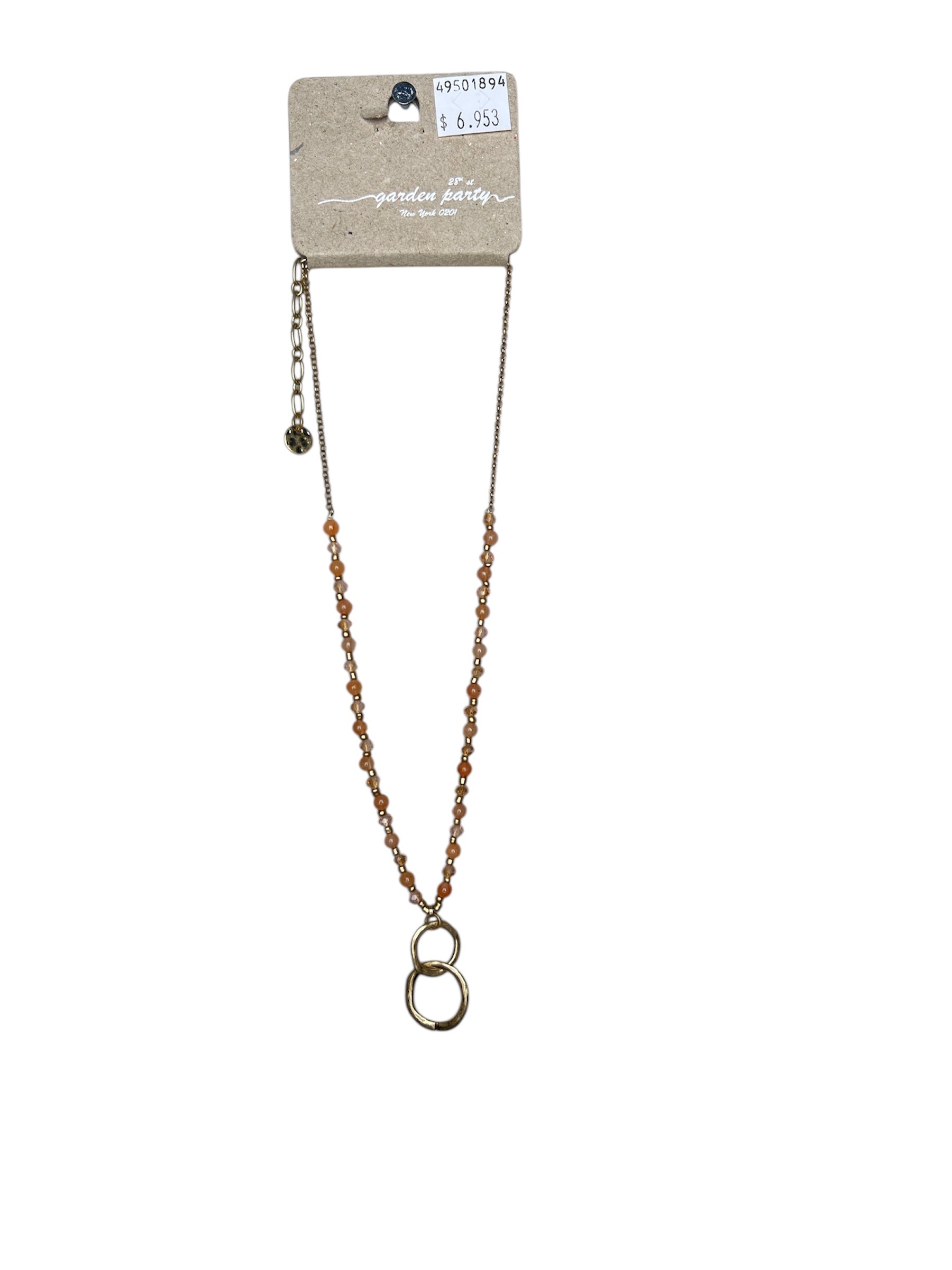 EARTH GREEN BEADED GOLD NECKLACE