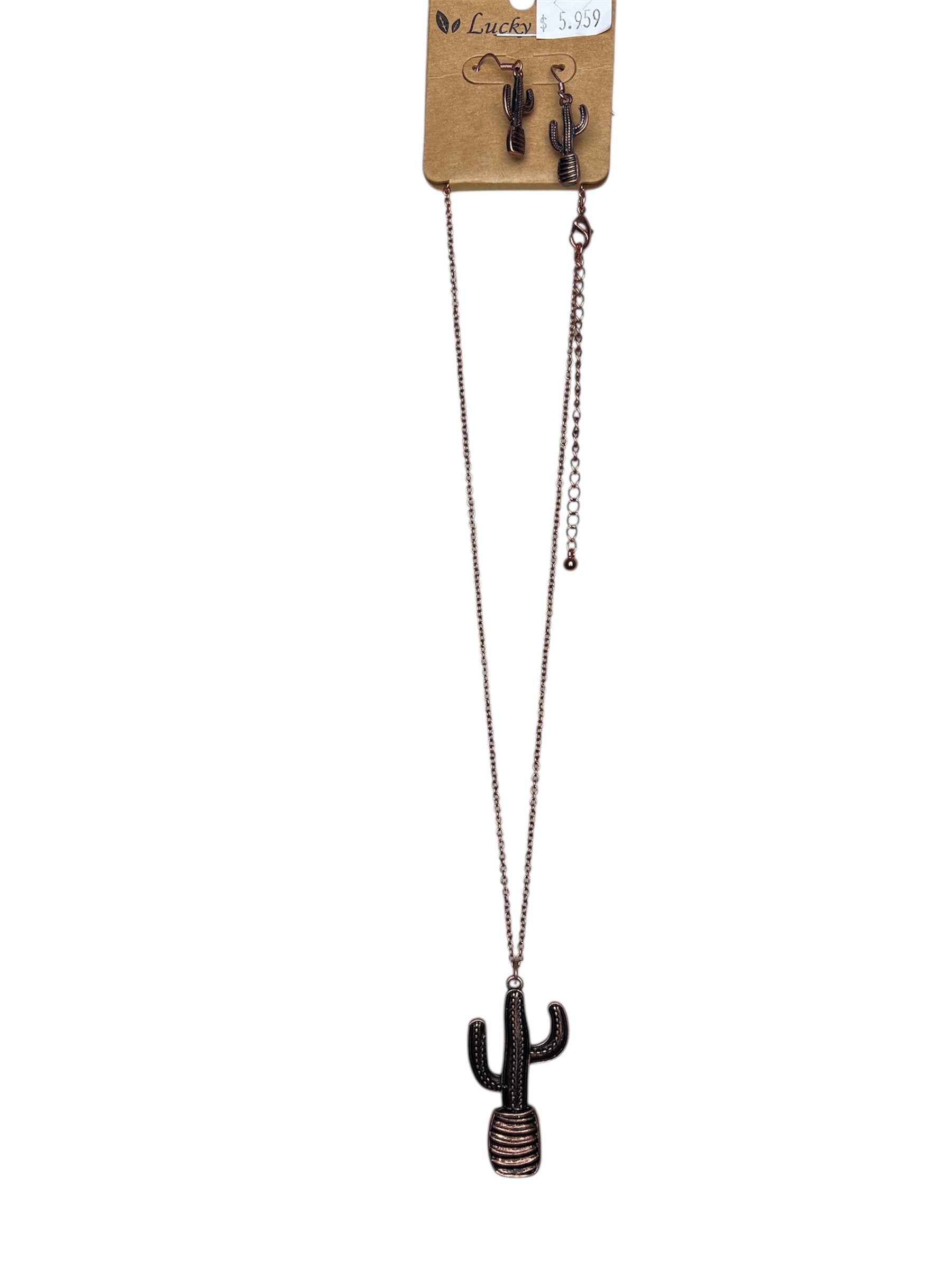 CACTUS BRASS NECKLACE