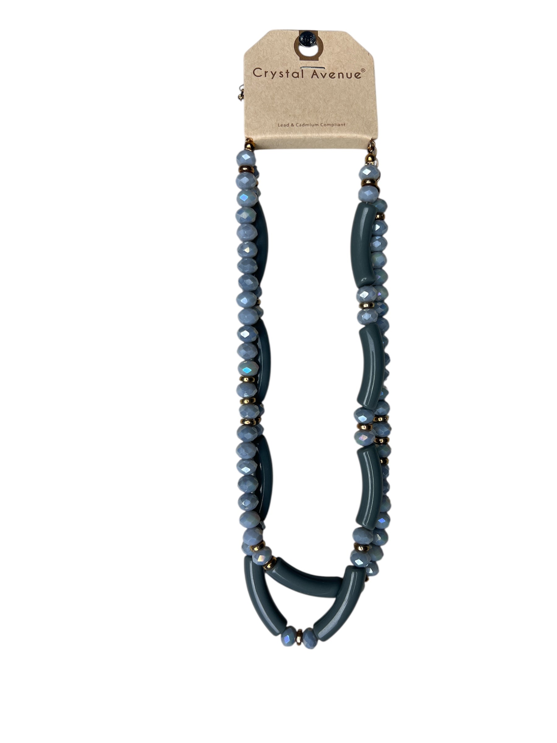 TURQUOISE BEADED SWIRL NECKLACE