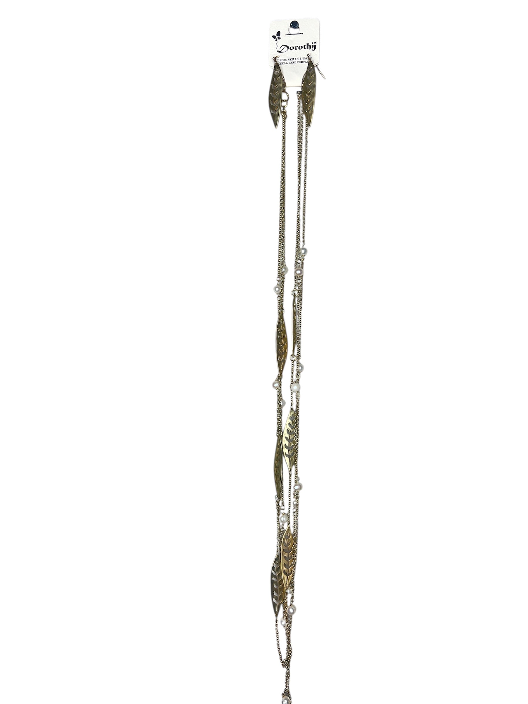 GOLD CHAIN FEATHERED NECKLACE
