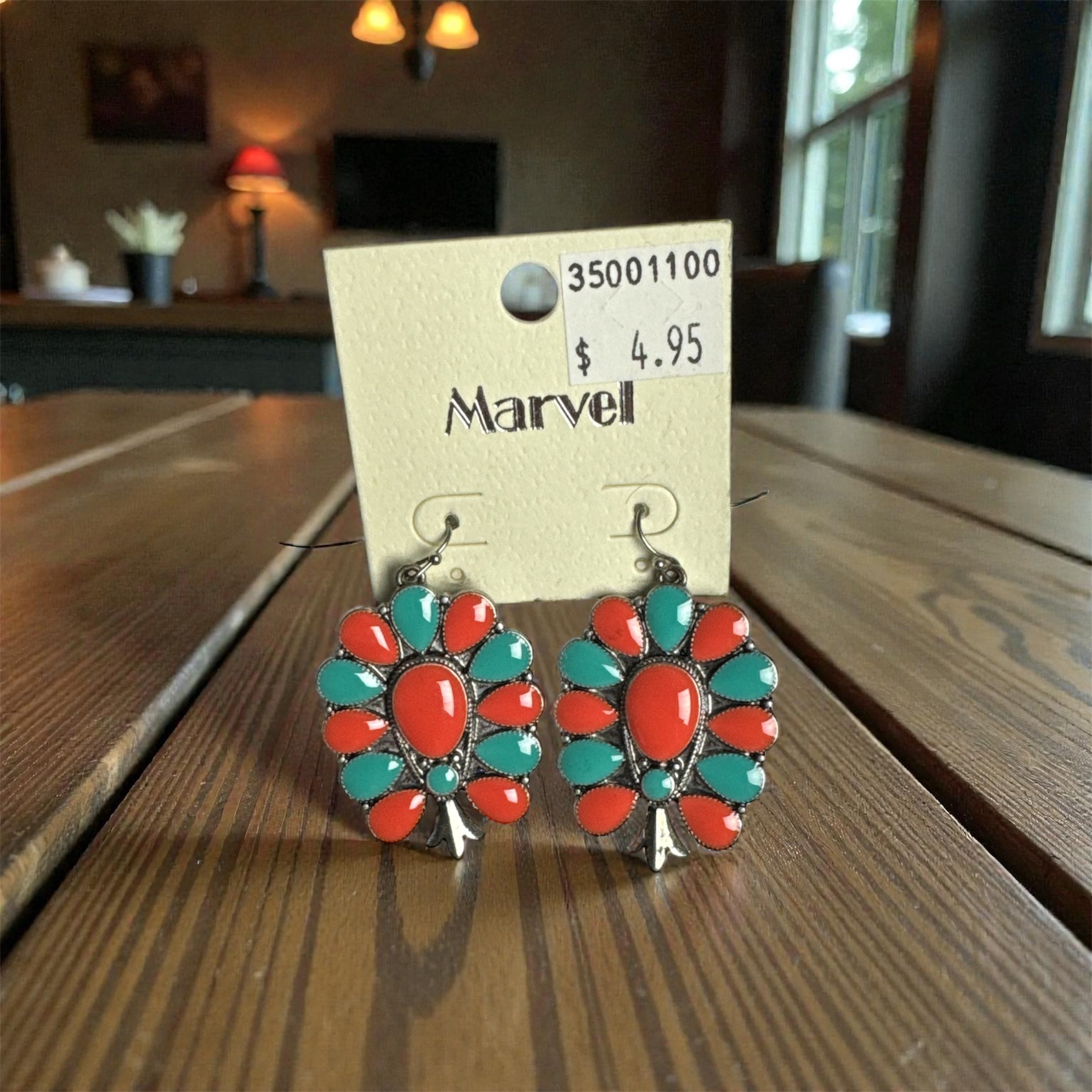 TURQUOISE N' ORANGE BLOSSOM EARRINGS