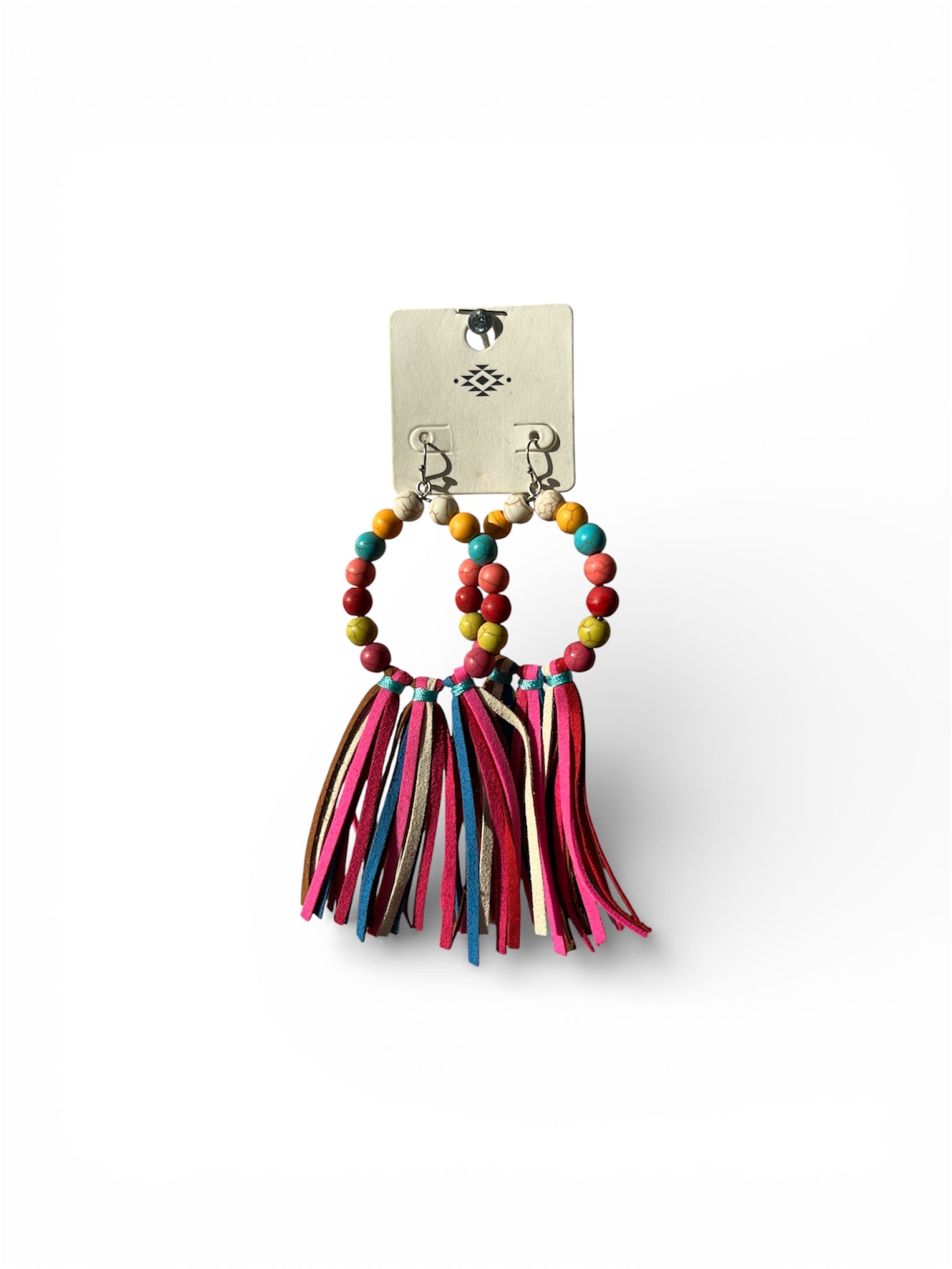 WIRE BEADED TASSEL EARRINGS (SHORT)