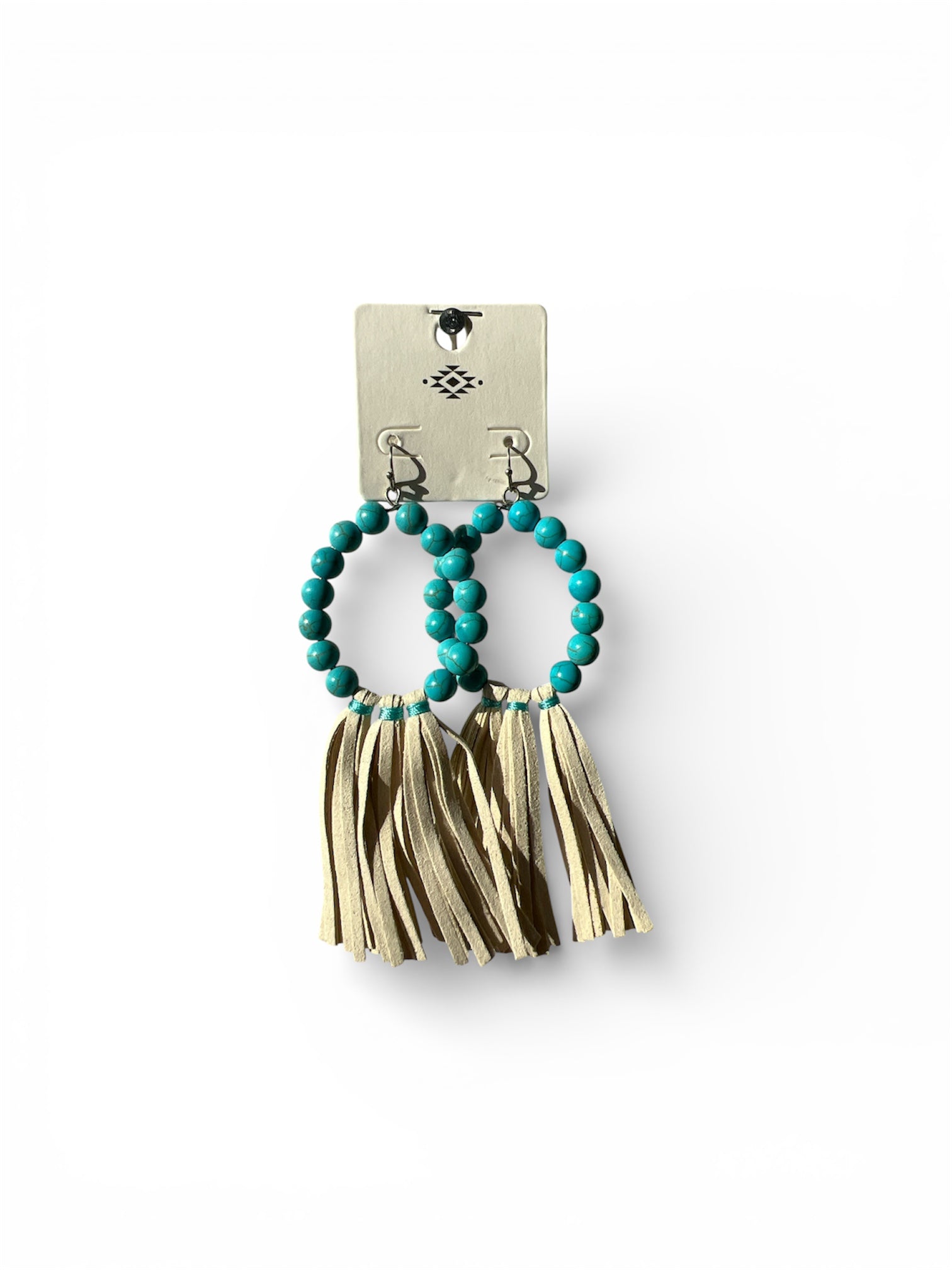 WIRE BEADED TASSEL EARRINGS (SHORT)