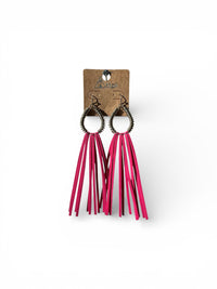 WIRE BEADED TASSEL EARRINGS