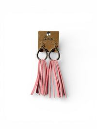 WIRE BEADED TASSEL EARRINGS
