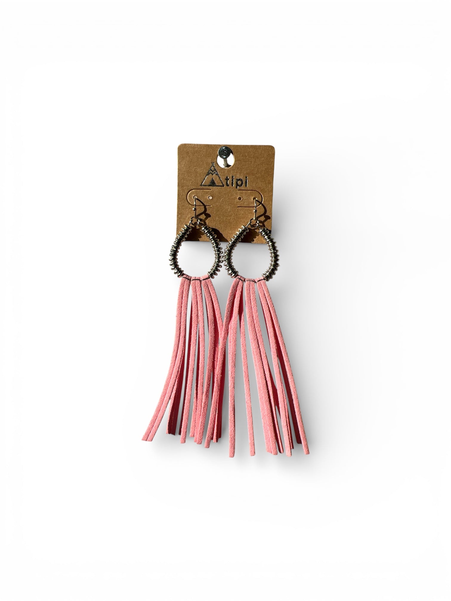 WIRE BEADED TASSEL EARRINGS