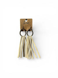 WIRE BEADED TASSEL EARRINGS