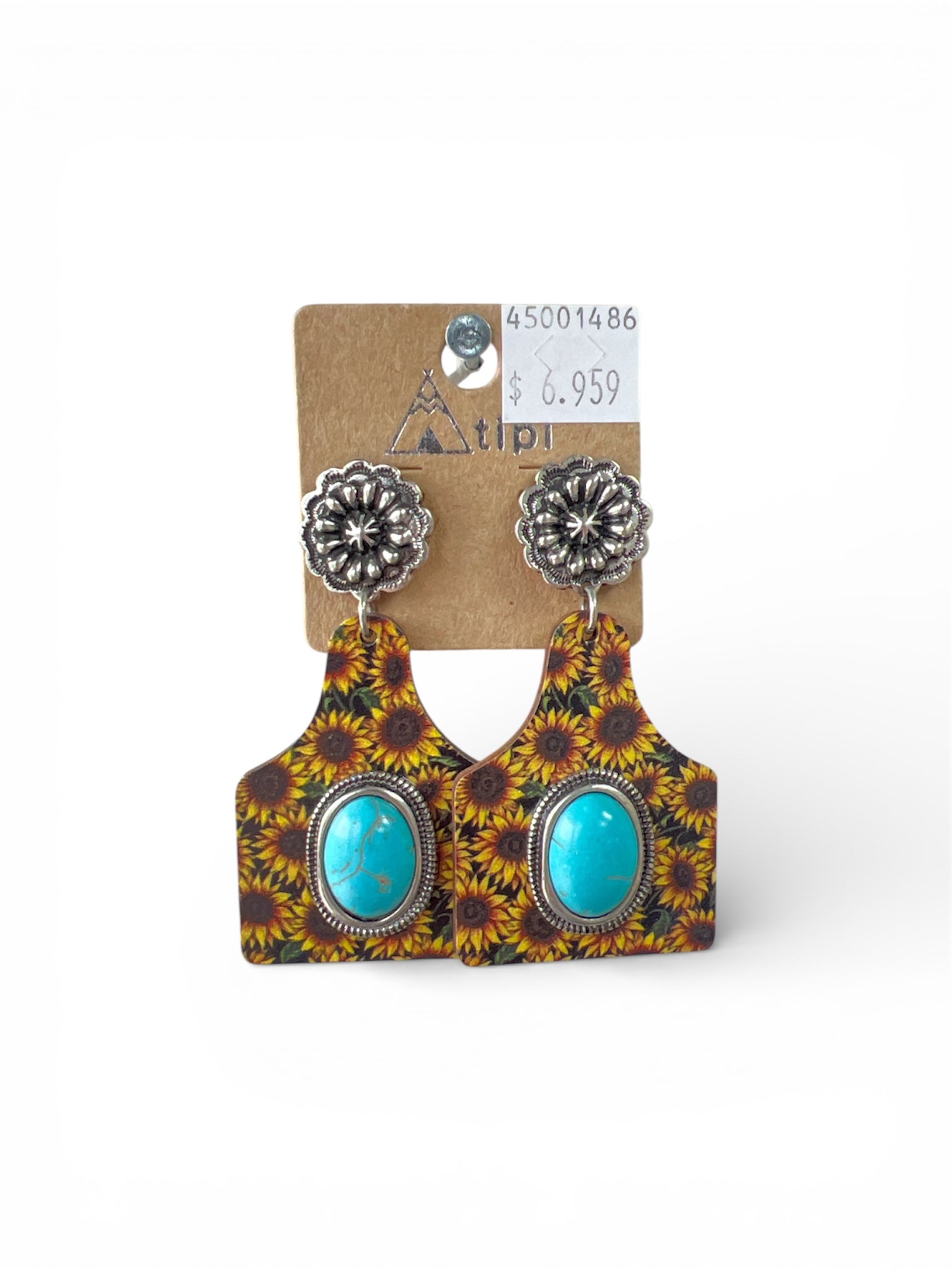 BLOSSOM SUNFLOWER PLATED EARRINGS