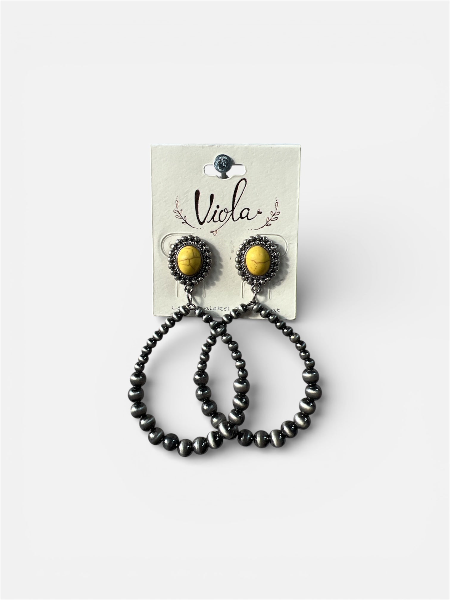 MUSTARD MARBLE HOOP EARRINGS